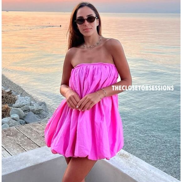 ZARA BLOGGER FAVE!!! Strapless Mini Dress NWT - Picture 8 of 16